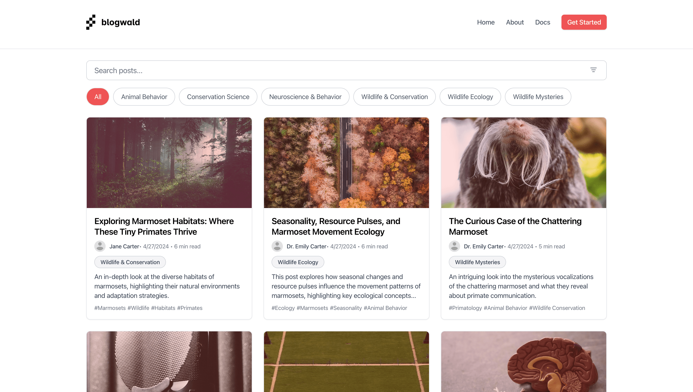 Published blog post with analytics