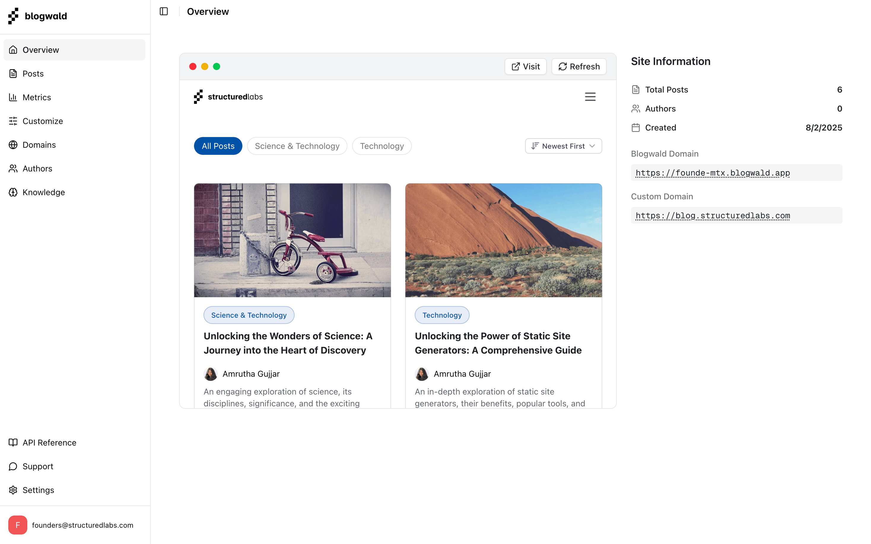 File upload interface with document management